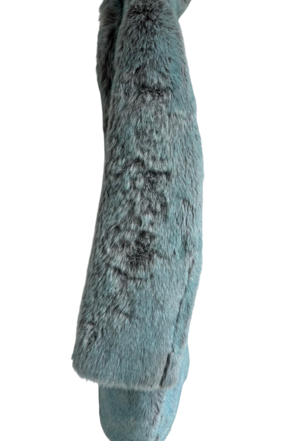 요지야마모토 1996's 런웨이 스카이블루 페이크 퍼 코트 상품이미지5