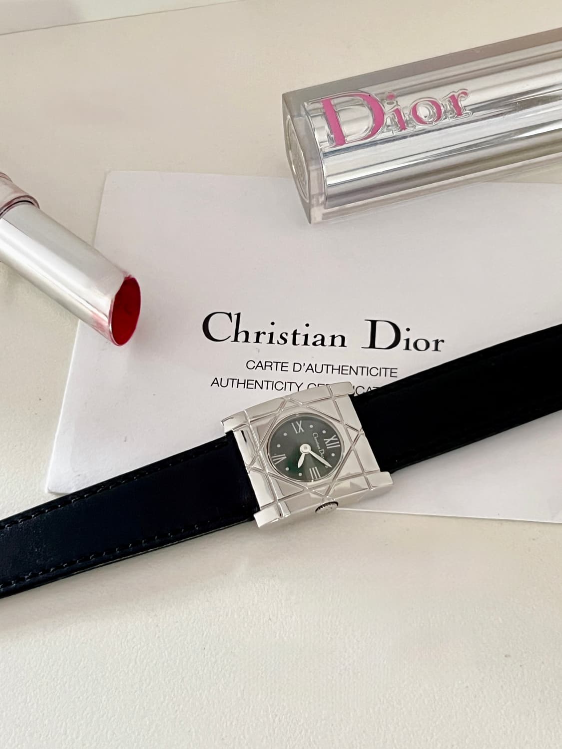 Dior 까나쥬 패턴 스퀘어 디올 시계 상품이미지1