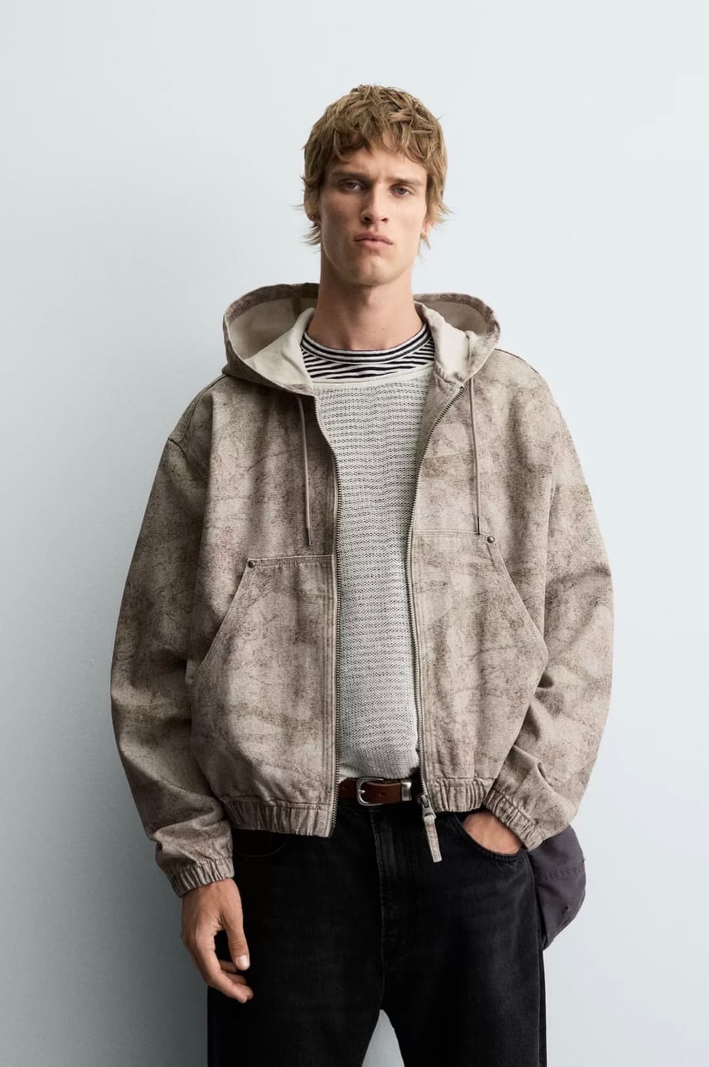 자라 워싱 후드 점퍼 S사이즈 상품이미지5