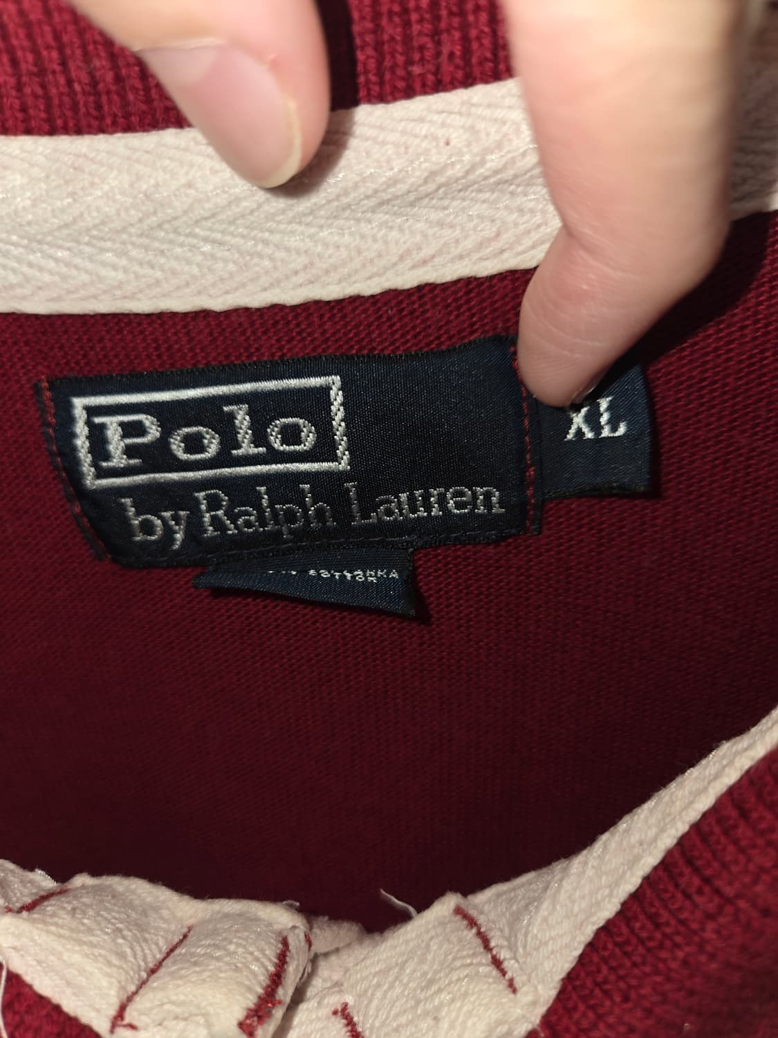 폴로 럭비 긴팔 버건디 상품이미지2