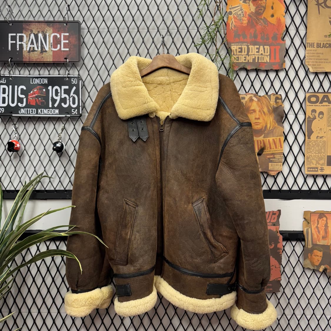 90s CULIOPOLIS B-3 타입 양모 플라이트 자켓 브라운 상품이미지1