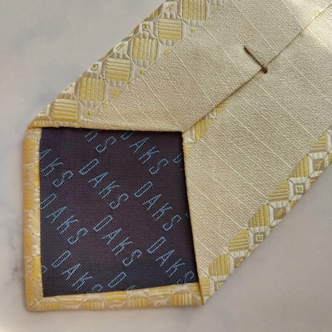 DAKS 닥스 실크 레몬 체크 패턴 넥타이 9cm A등급 K2371
 상품이미지6