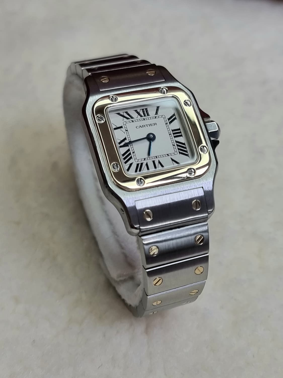 까르띠에 산토스 갈베 18K 콤비 쿼츠 스몰 여성시계 2010년 상품이미지3