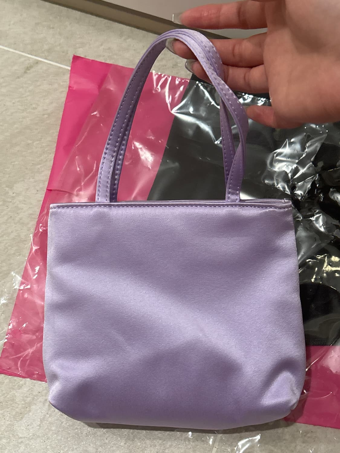 Hai 라벤더 미니 실크백 제니가방 상품이미지3