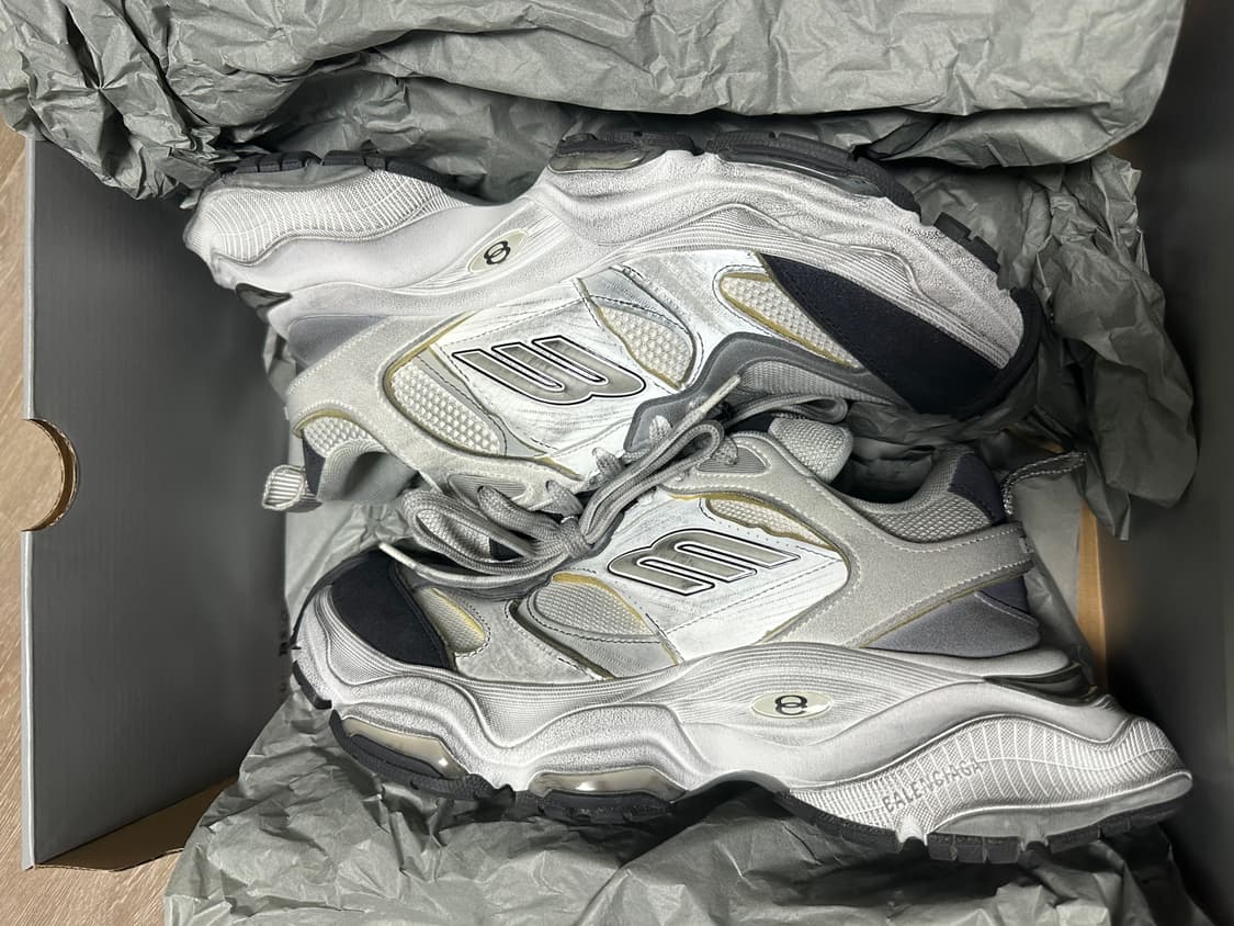 [42] 발렌시아가 카고 스니커즈 화이트 그레이 상품이미지4