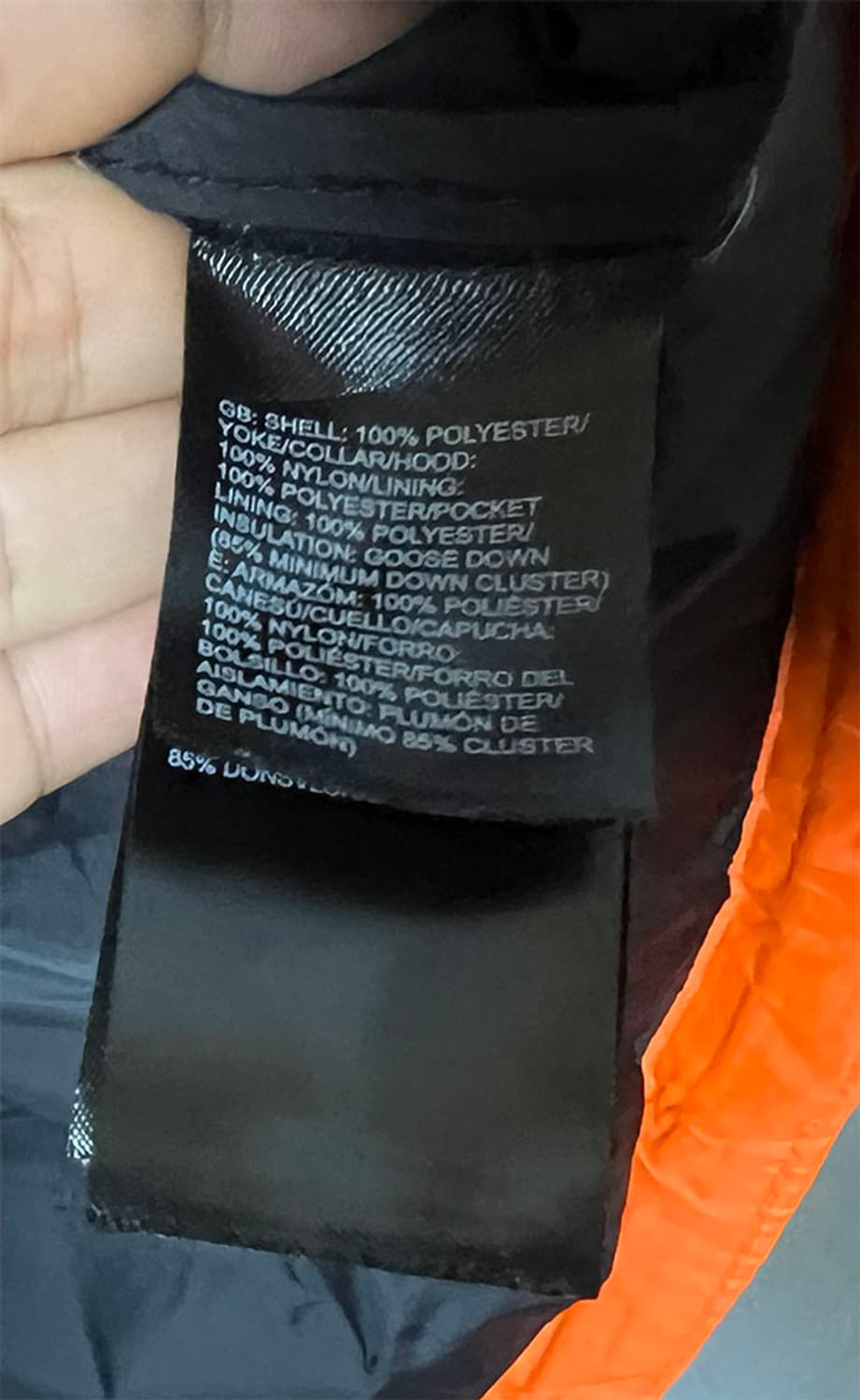 슈프림 노스페이스 파워오렌지 눕시 남자패딩 XL 105-110  상품이미지6