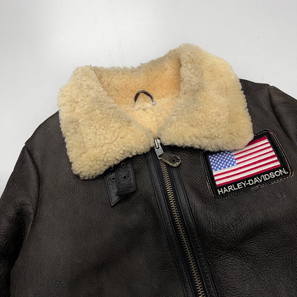 할리데이비슨 B-3 패치 커스텀 램스킨 양가죽 무스탕 자켓 상품이미지4