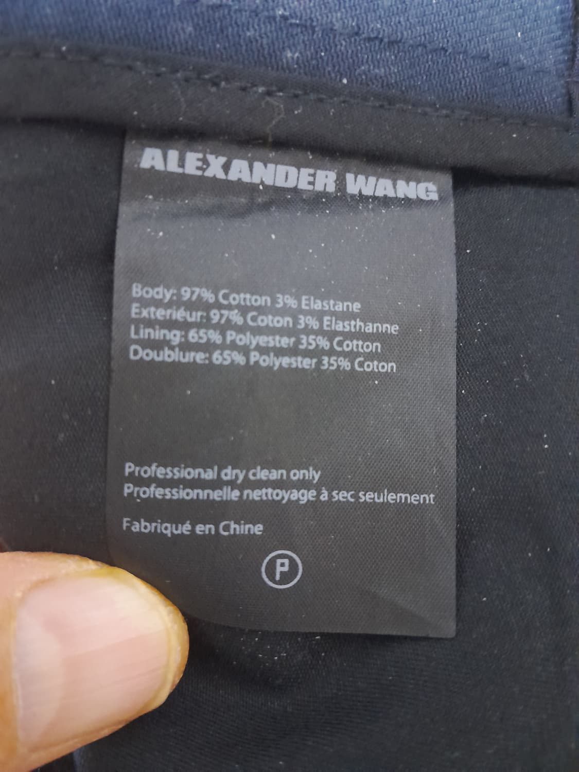 알렉산더왕 네이비 스트레치 코튼팬츠 44/29"~30" 상품이미지8