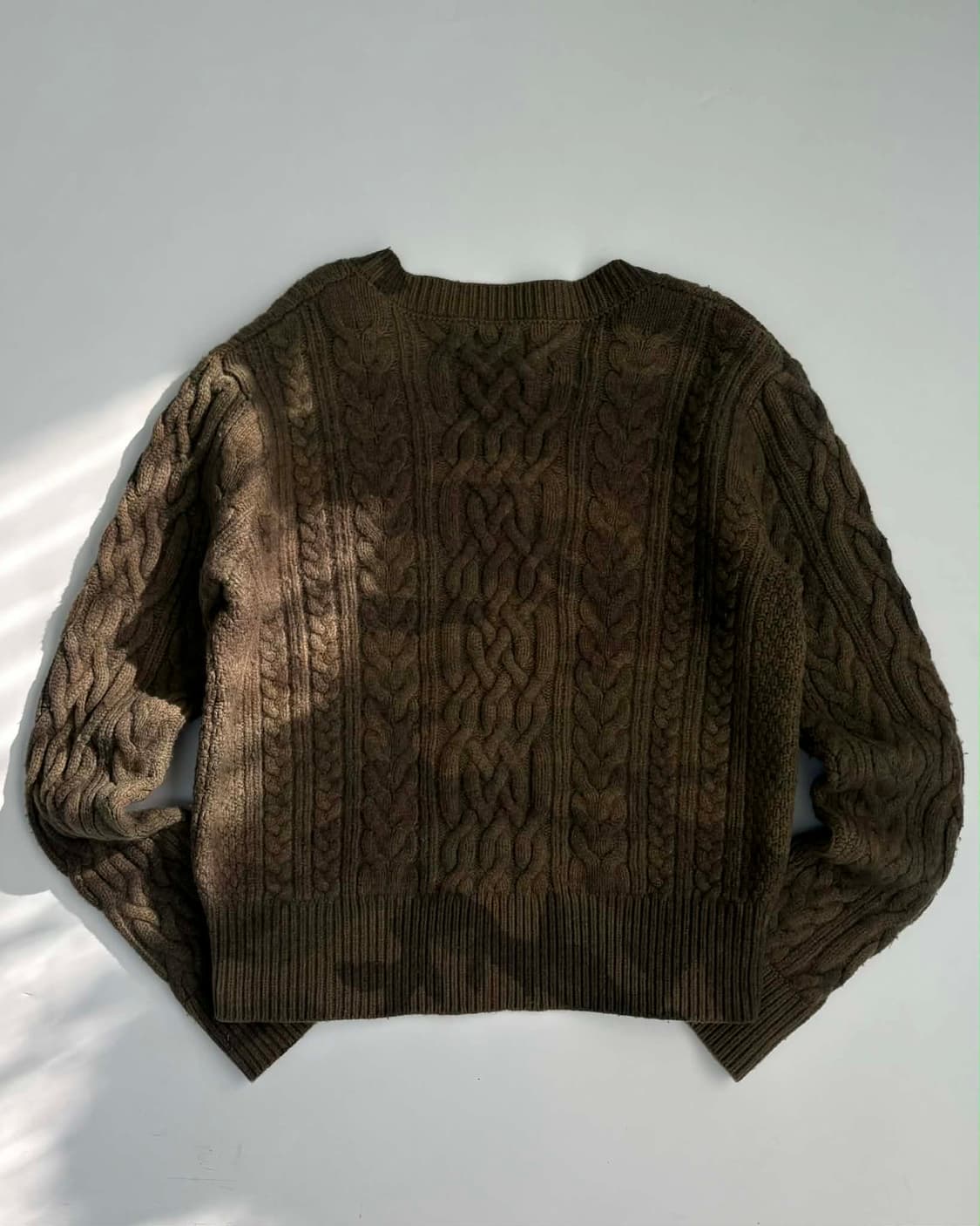 [L] 폴로 랄프로렌 피셔맨 카모 브이넥 울 니트 스웨터 상품이미지2