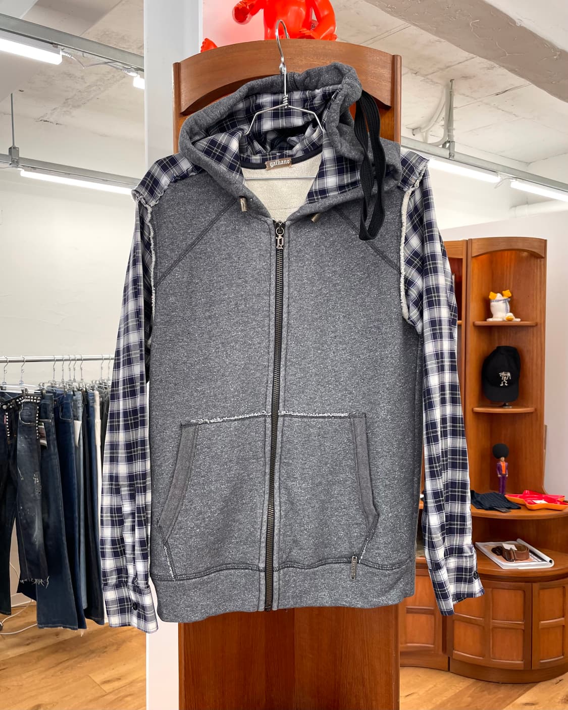 [M] 존갈리아노 셔츠 슬리브 후드 집압 상품이미지1