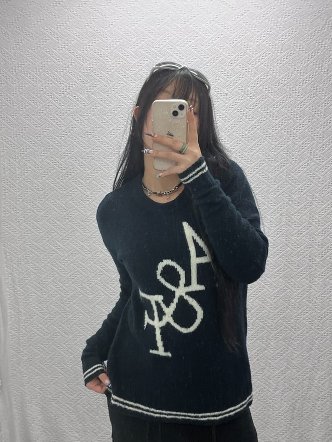 아베크롬비 올드스쿨 레트로 빅로고 폭닥 니트 S C07599 상품이미지1