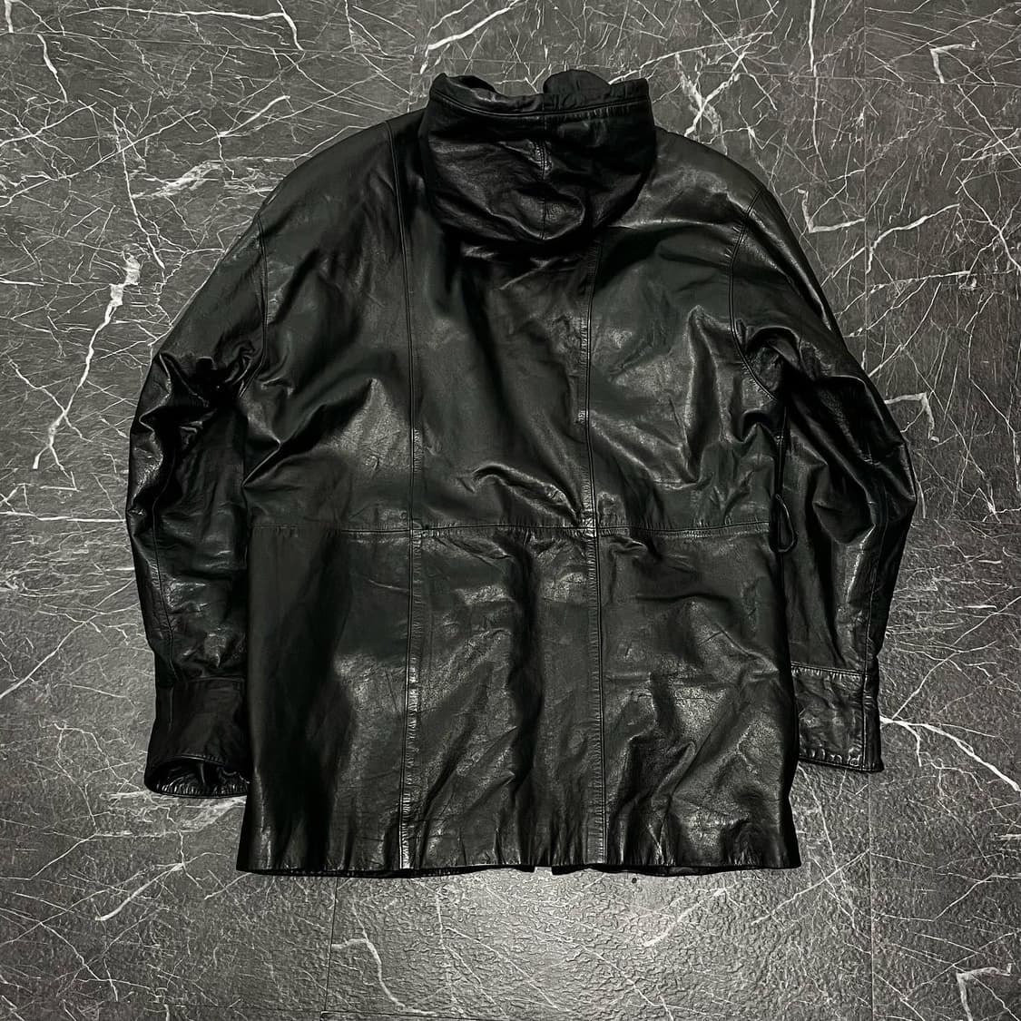 L 톰보이 리얼레더 양가죽 후드코트 상품이미지6