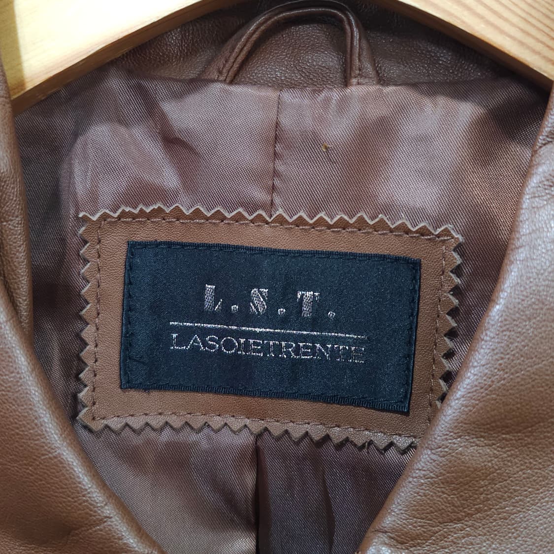 일본 L.S.T. LASOLETRENTE 양가죽 자켓- 우먼M-L 상품이미지7