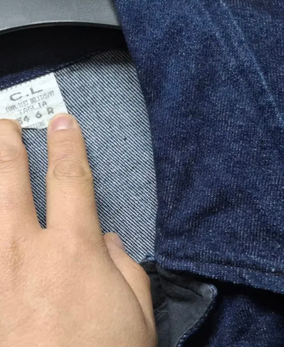 70s Italian navy 데님 배틀드레스 자켓 상품이미지5