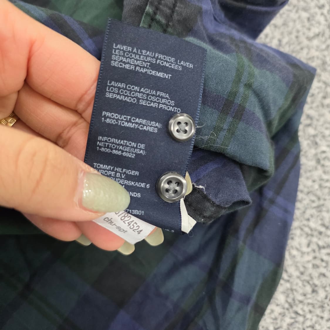 [M] 타미힐피거 체크 셔츠 남방 0203J 상품이미지5