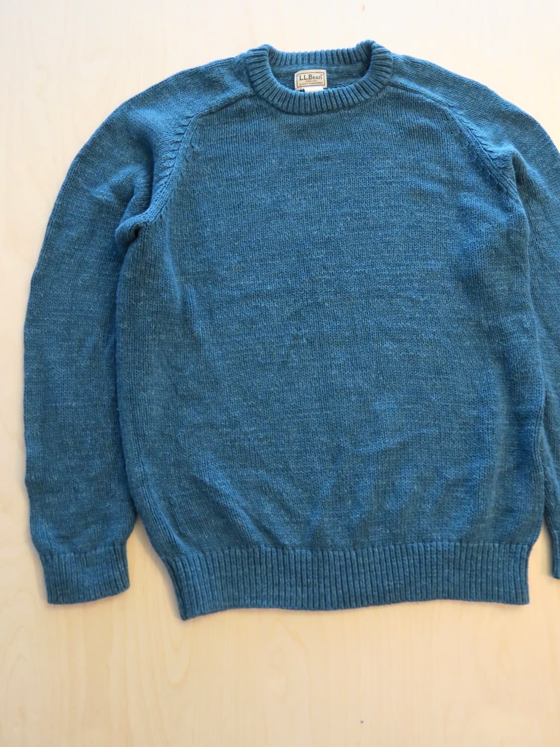 LLbean 라운드 니트 블루 (레어컬러) L 상품이미지8
