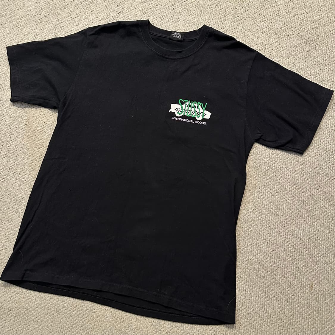 스투시 택시 캡 그래픽 티셔츠 블랙 상품이미지7