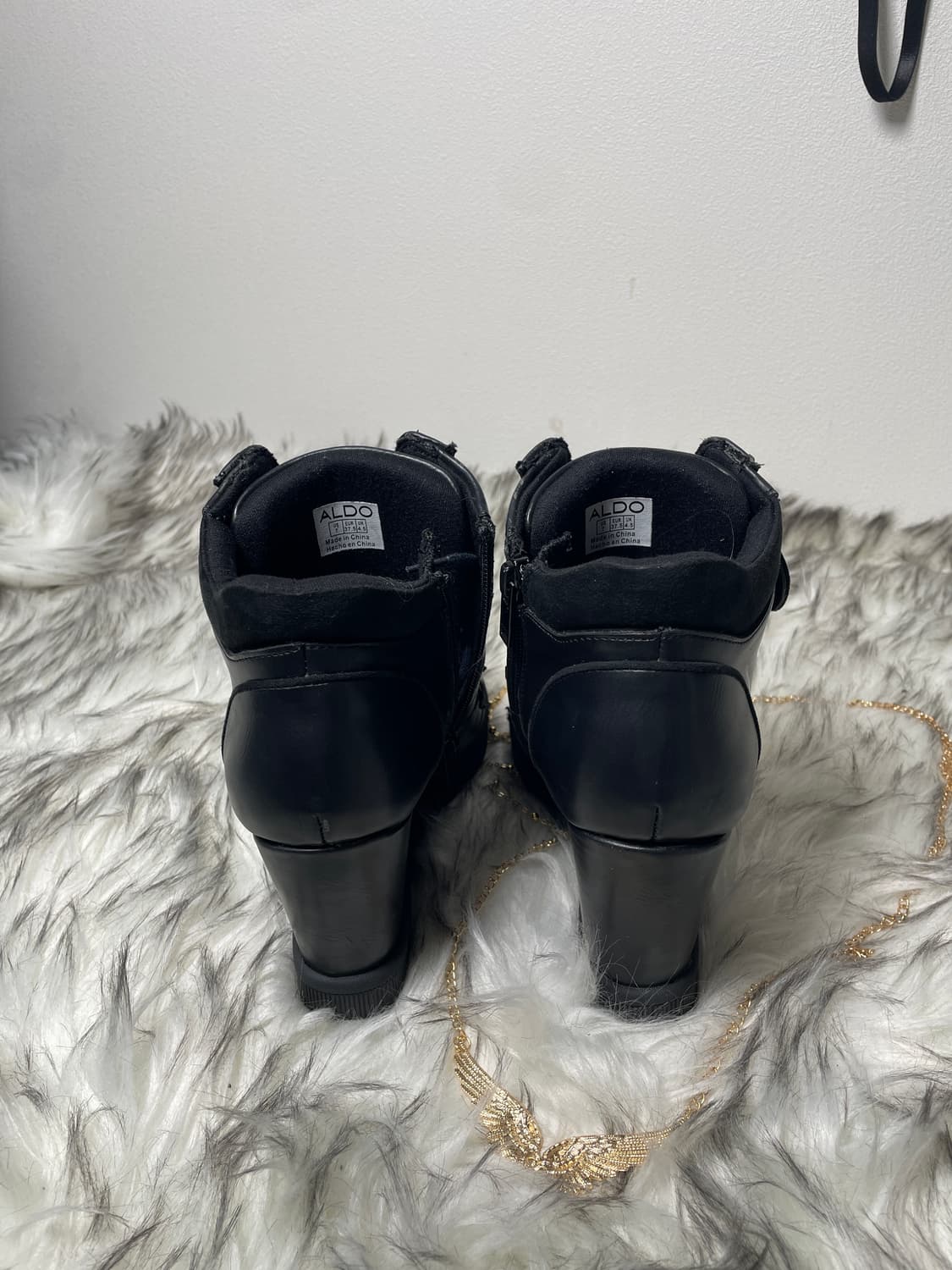 ALDO 웨지힐 골드 버튼 스니커즈 갸루 펑크 상품이미지4