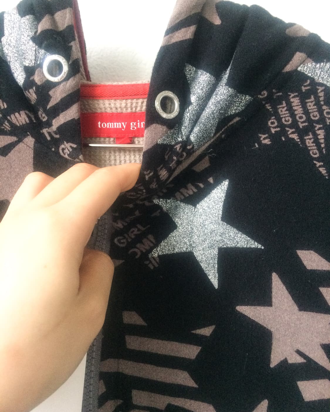 Tommy girl star pattern hood zip up 상품이미지5