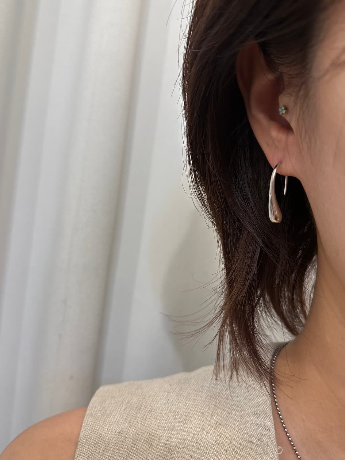 water drop 925silver earring 상품이미지3