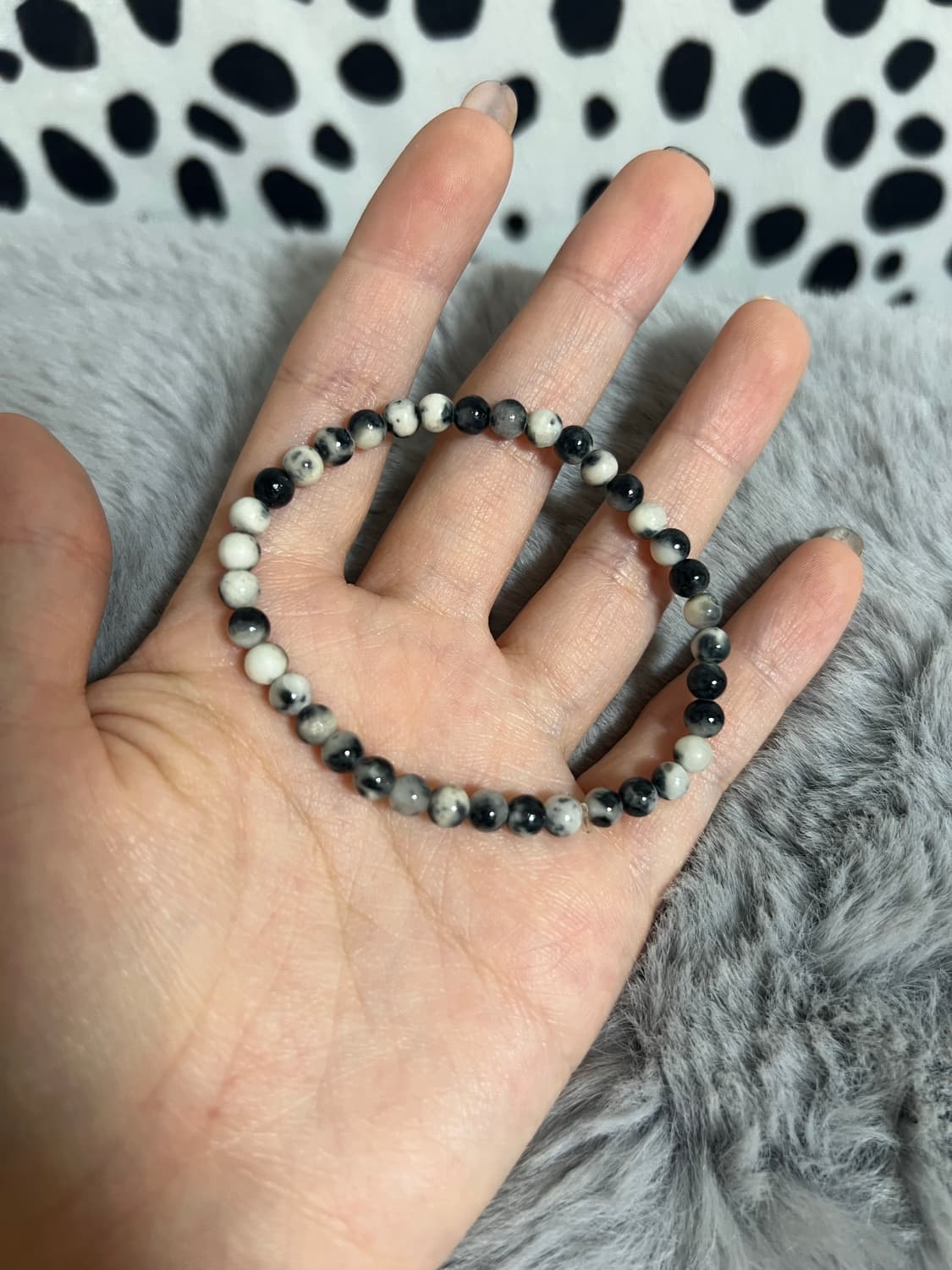 밀크카우 젖소무늬 비즈 팔찌 상품이미지2