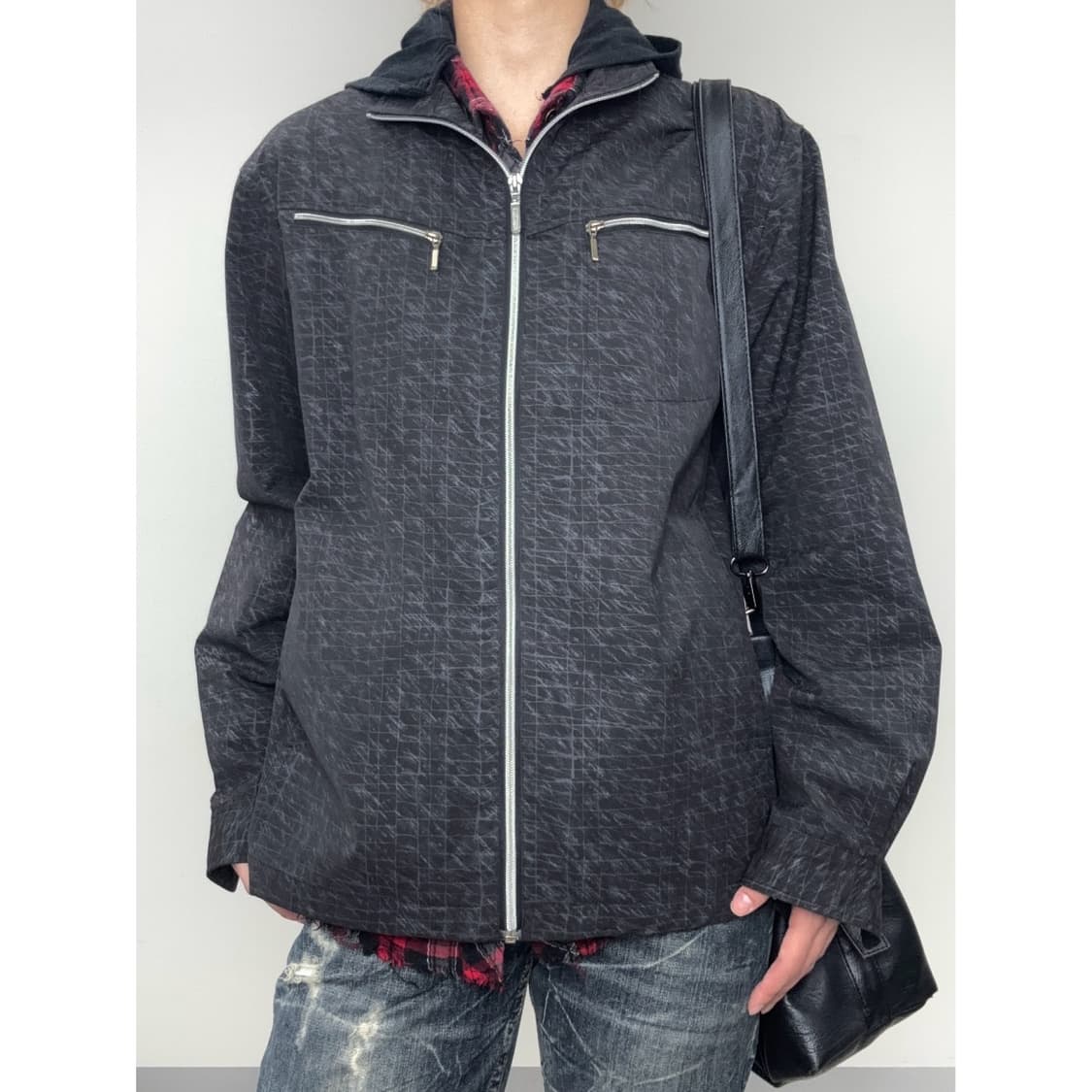 빈티지 블랙 블루종 자켓 상품이미지1