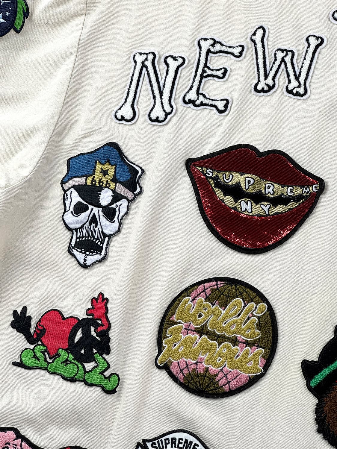 슈프림 패치 데님 베이스볼 저지 네츄럴 상품이미지7