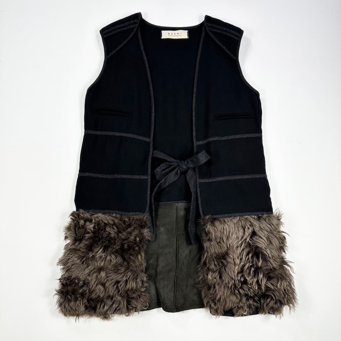 마르니 우먼 블랙 롱 니트 조끼 (40사이즈 여성추천) 상품이미지2