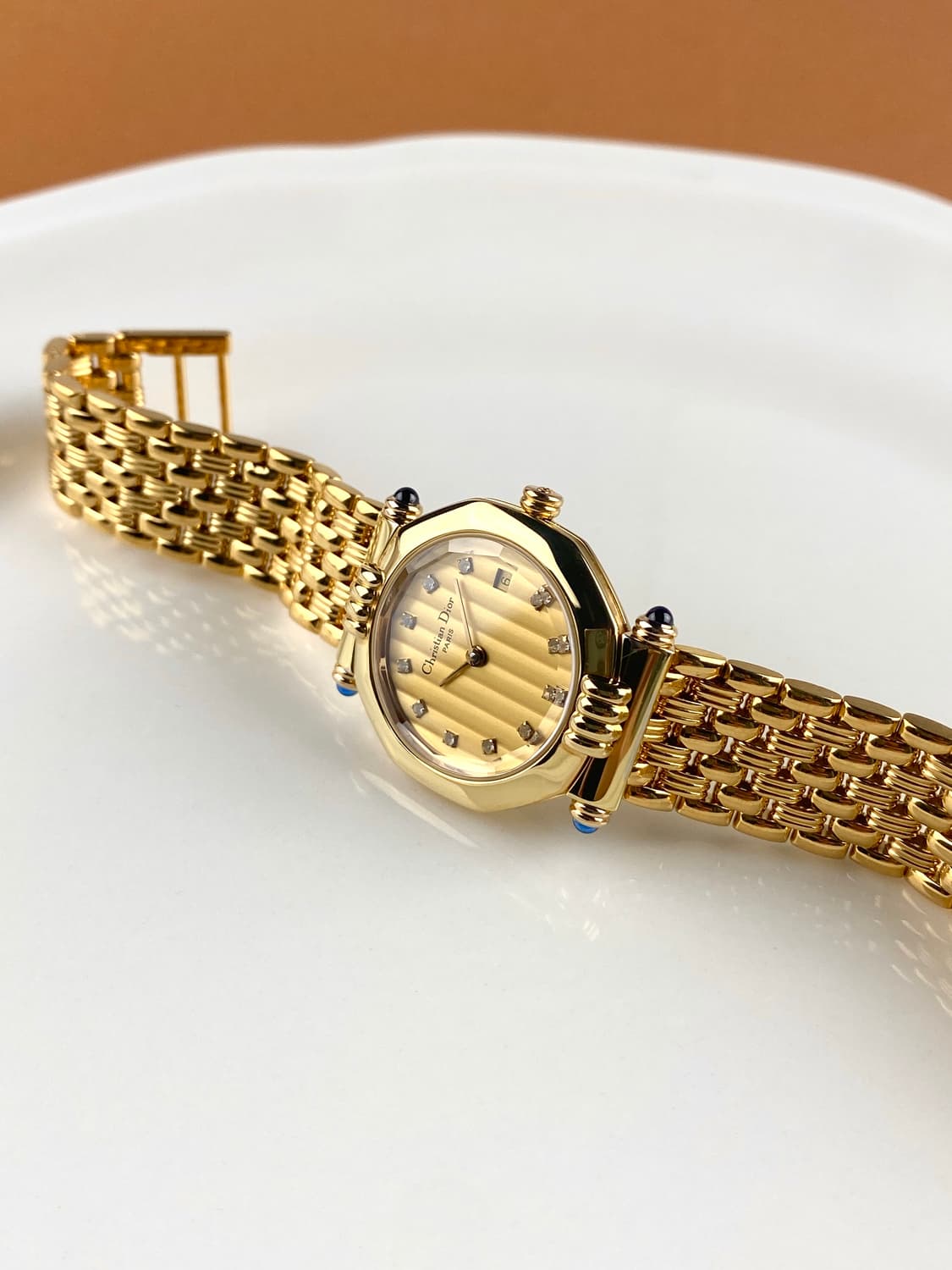 DIOR round octagon gold watch 상품이미지1