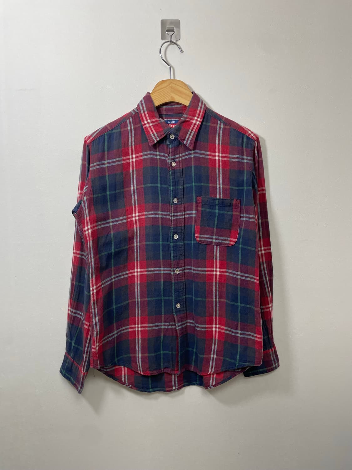 45rpm 체크 린넨 셔츠 M - S61 상품이미지1