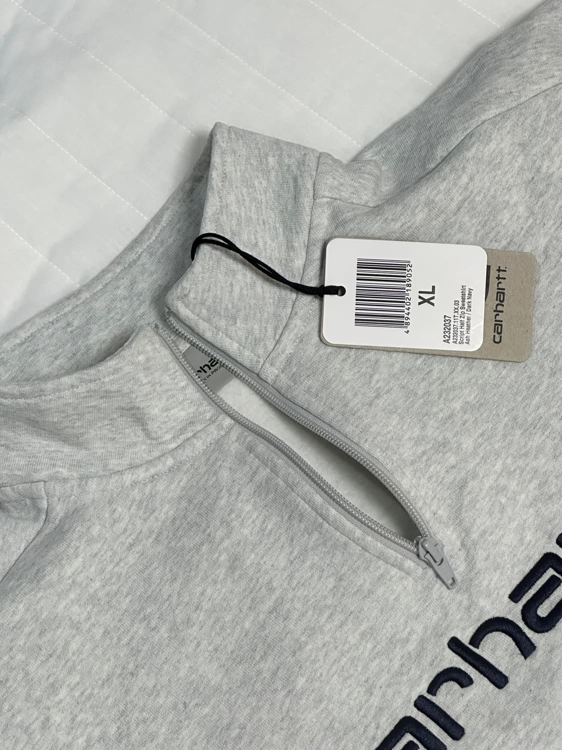 [xl] 칼하트 wip 하프집업 맨투맨 그레이 상품이미지4