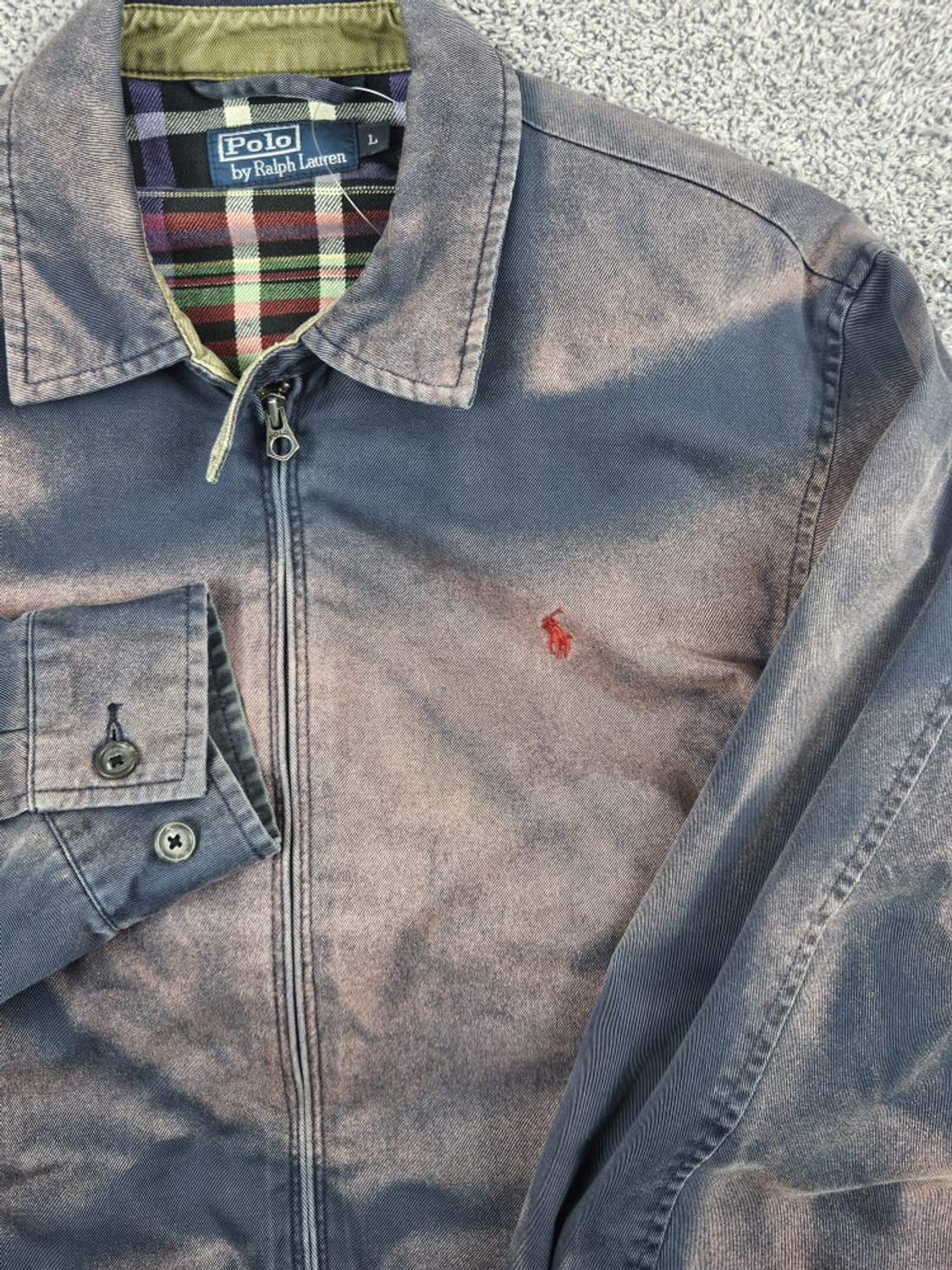 폴로랄프로렌 다잉 워시드 커스텀 블루종 자켓 ( L ) / 10082 상품이미지8