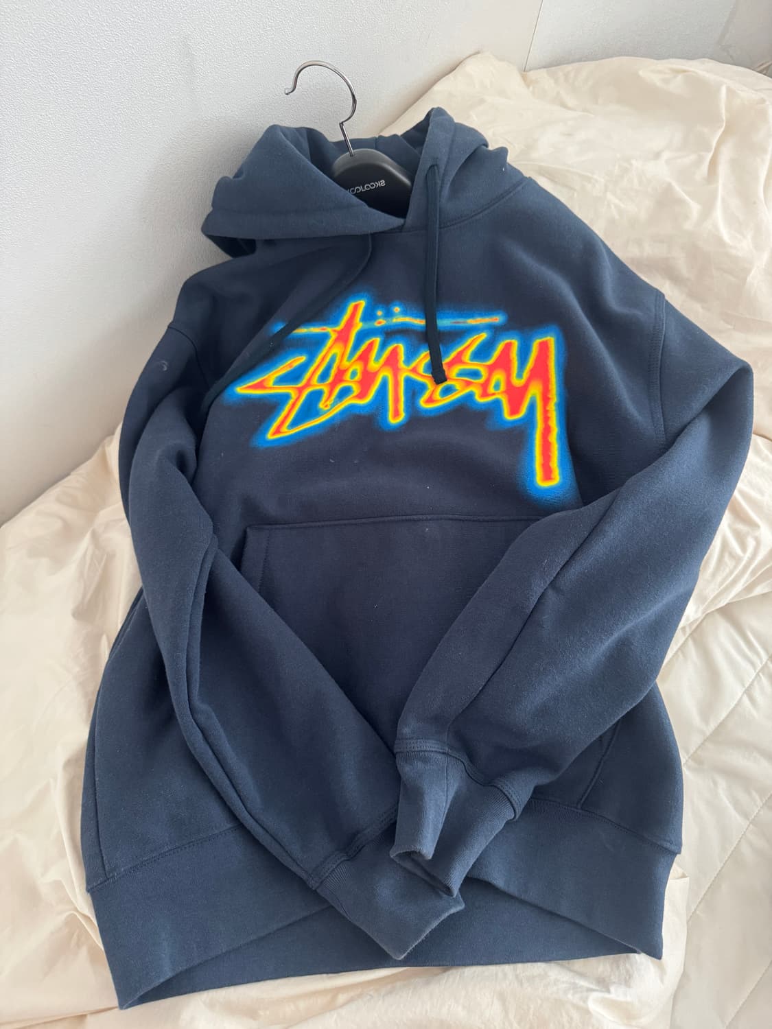 스투스 스탁 써멀 후드티 네이비 상품이미지1