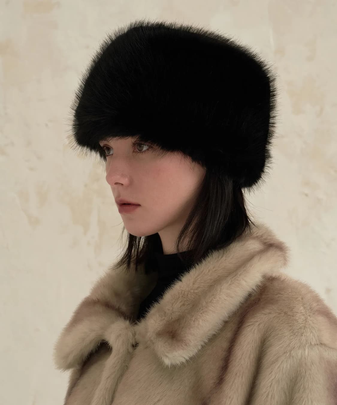 바잘 블랙 털모자 상품이미지1