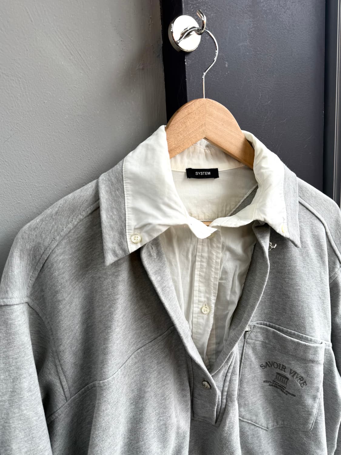 82/ 시스템 22SS 셔츠 레이어링 긴팔 상품이미지6