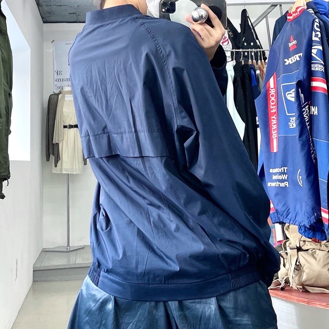 나이키 스우시 네이비 풀오버 웜업 상품이미지2