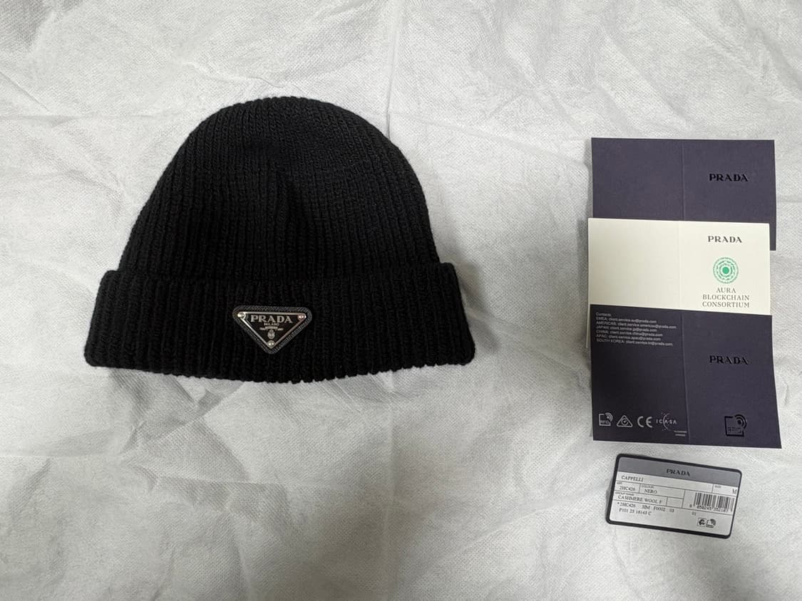 프라다 블랙 니트 비니 M사이즈 / 2HC426 3IM F0002 03 상품이미지1