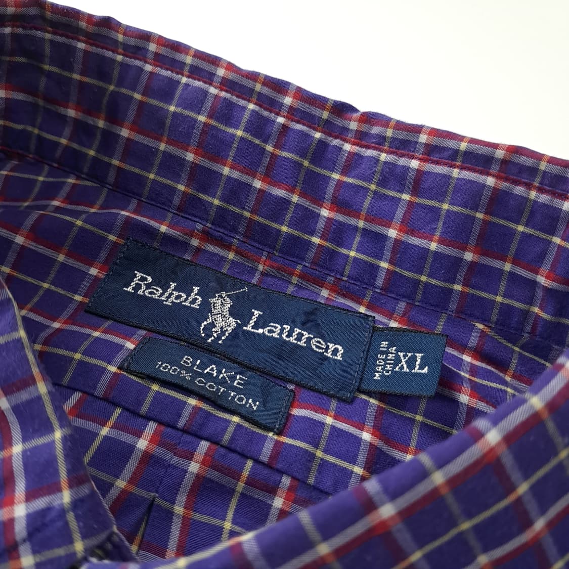 CK160 XL 폴로 90s 퍼플 스몰 타탄체크 셔츠 남방 상품이미지3