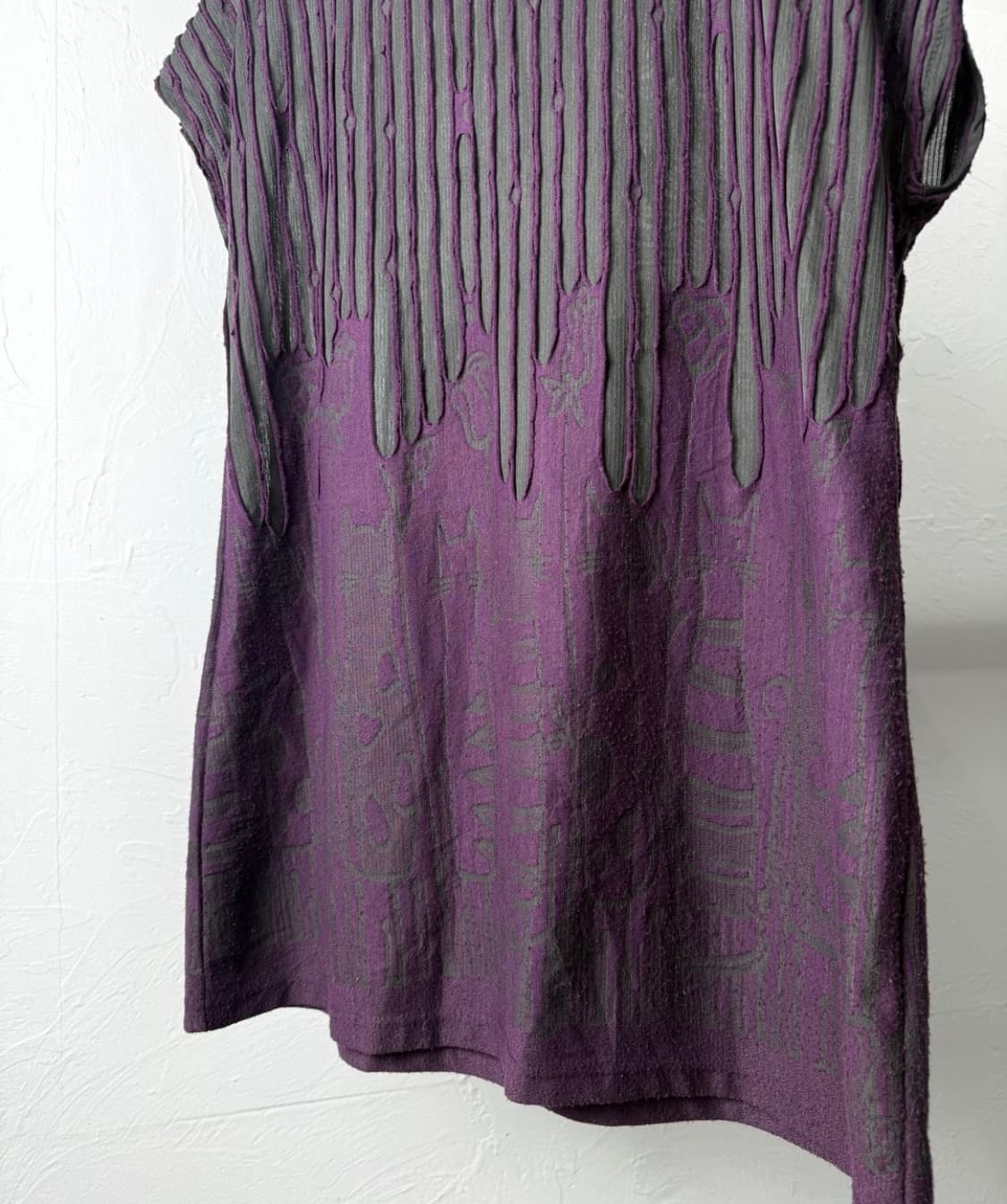 반팔 일본 빈티지 시스루 오리엔탈 패턴 상품이미지3