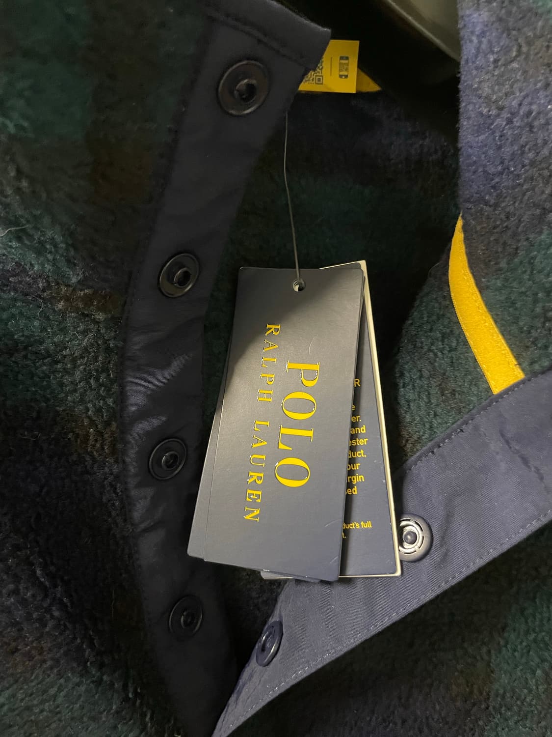 폴로 타탄체크 블랙와치 반집업 플리스 신칠라 2XL 새제품 상품이미지5