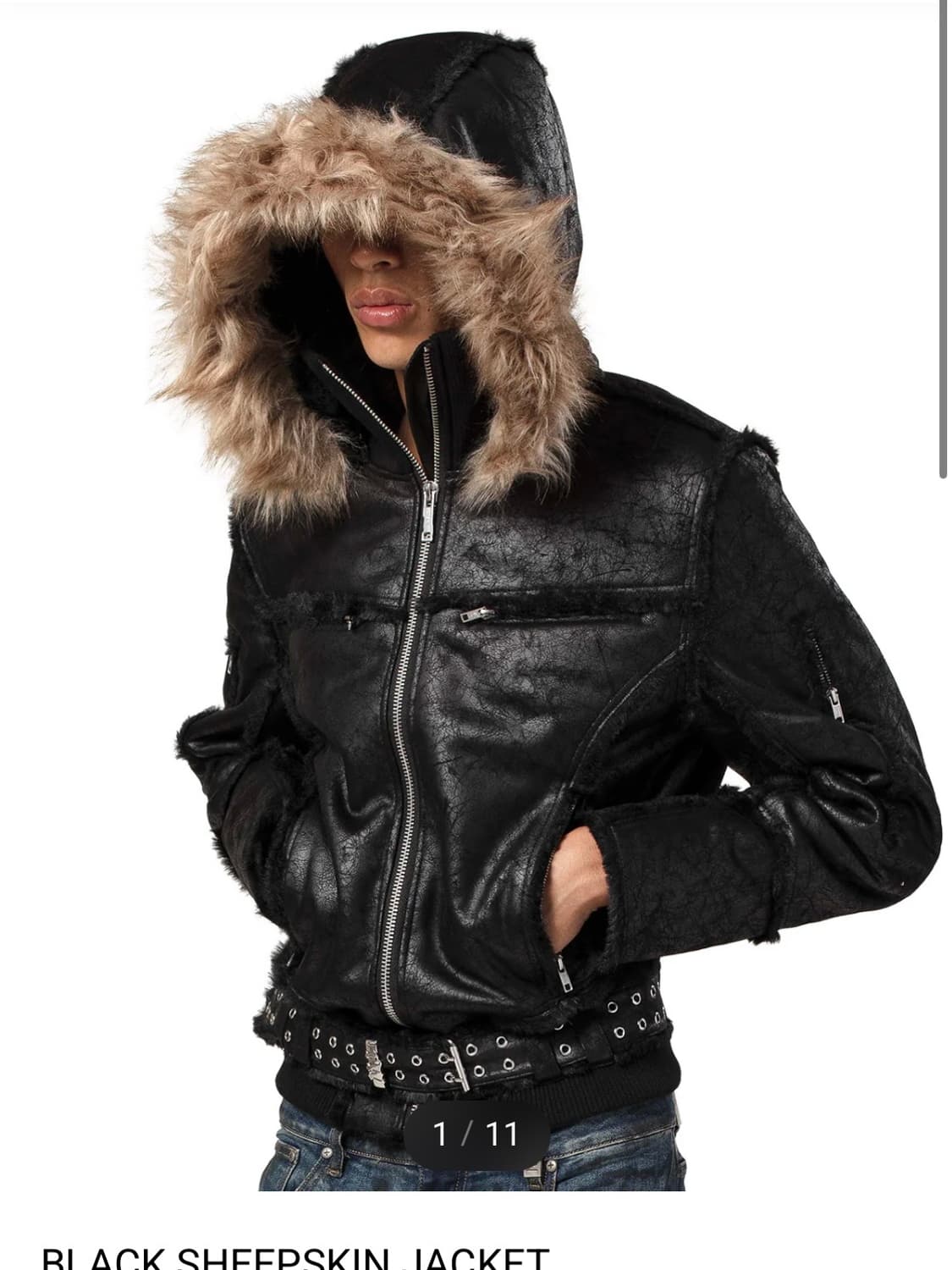 racer 블랙쉽스킨자켓 Black sheepskin jacket 상품이미지4