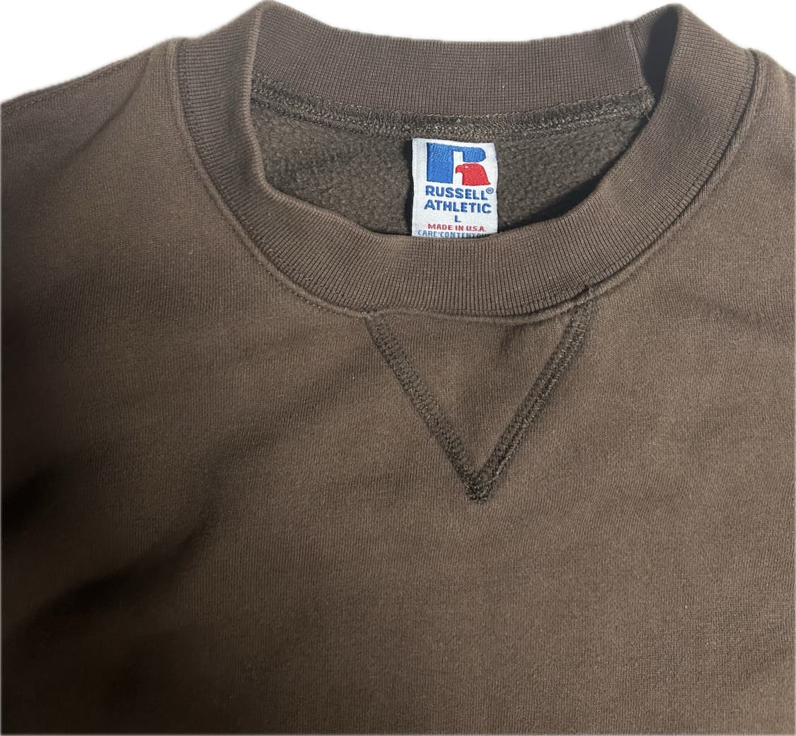 90s 러셀 에슬레틱 스웻셔츠 맨투맨 브라운 L 상품이미지2