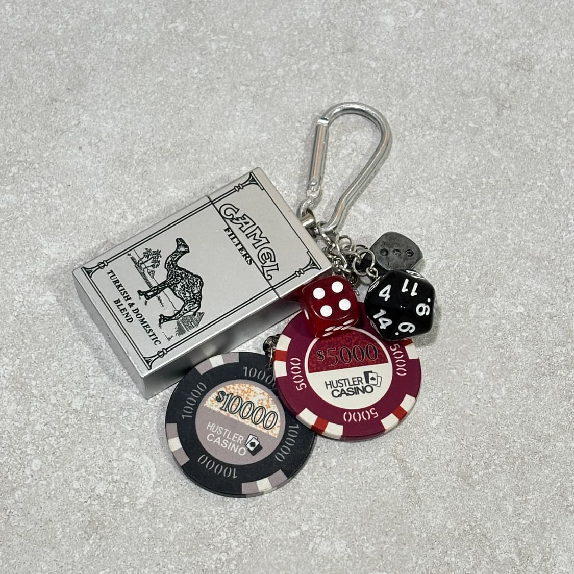 Oribell 카멜 재떨이 스틸 케이스 겜블 칩 키링 열쇠고리 상품이미지1