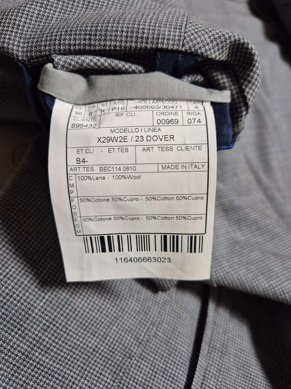 볼리올리(BOGLIOLI) 그레이 컬러 슈트/50 상품이미지5