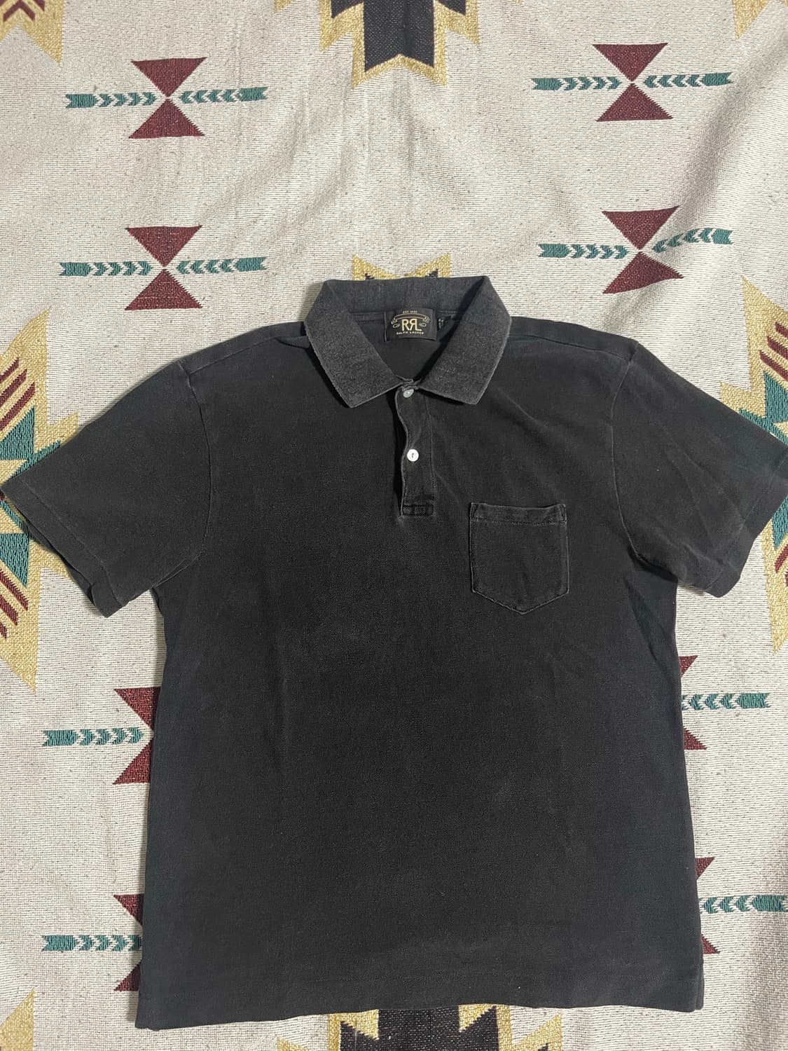 RRL 블랙 폴로셔츠(M) 상품이미지1