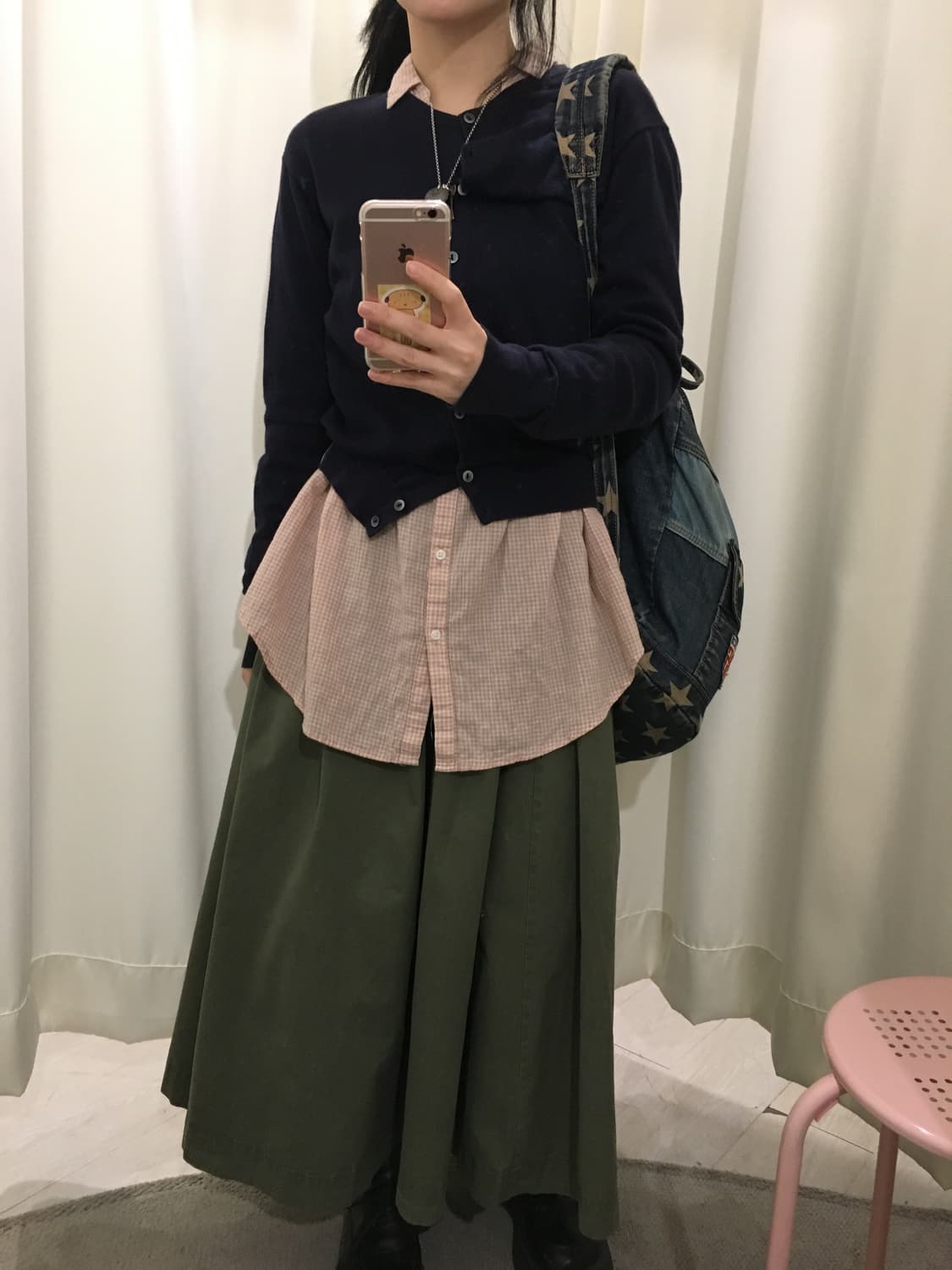 Check v neck lace blouse 상품이미지3
