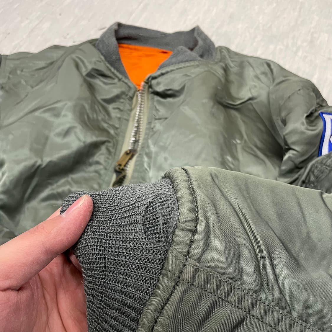 70s 알파인더스트리 MA-1 항공점퍼 야상자켓 L V6 상품이미지7