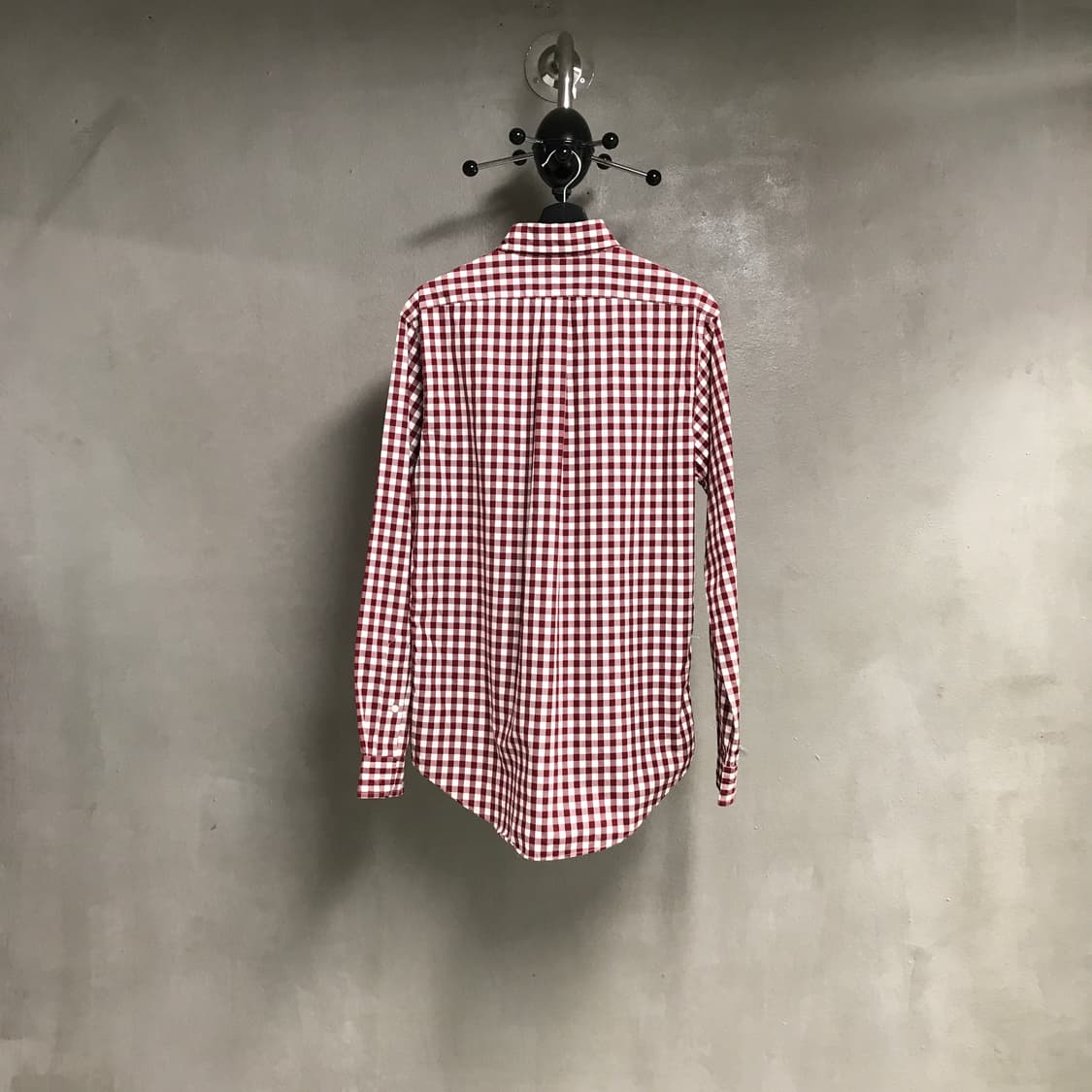 폴로 랄프로렌 깅엄 체크 셔츠 레드 M 상품이미지6