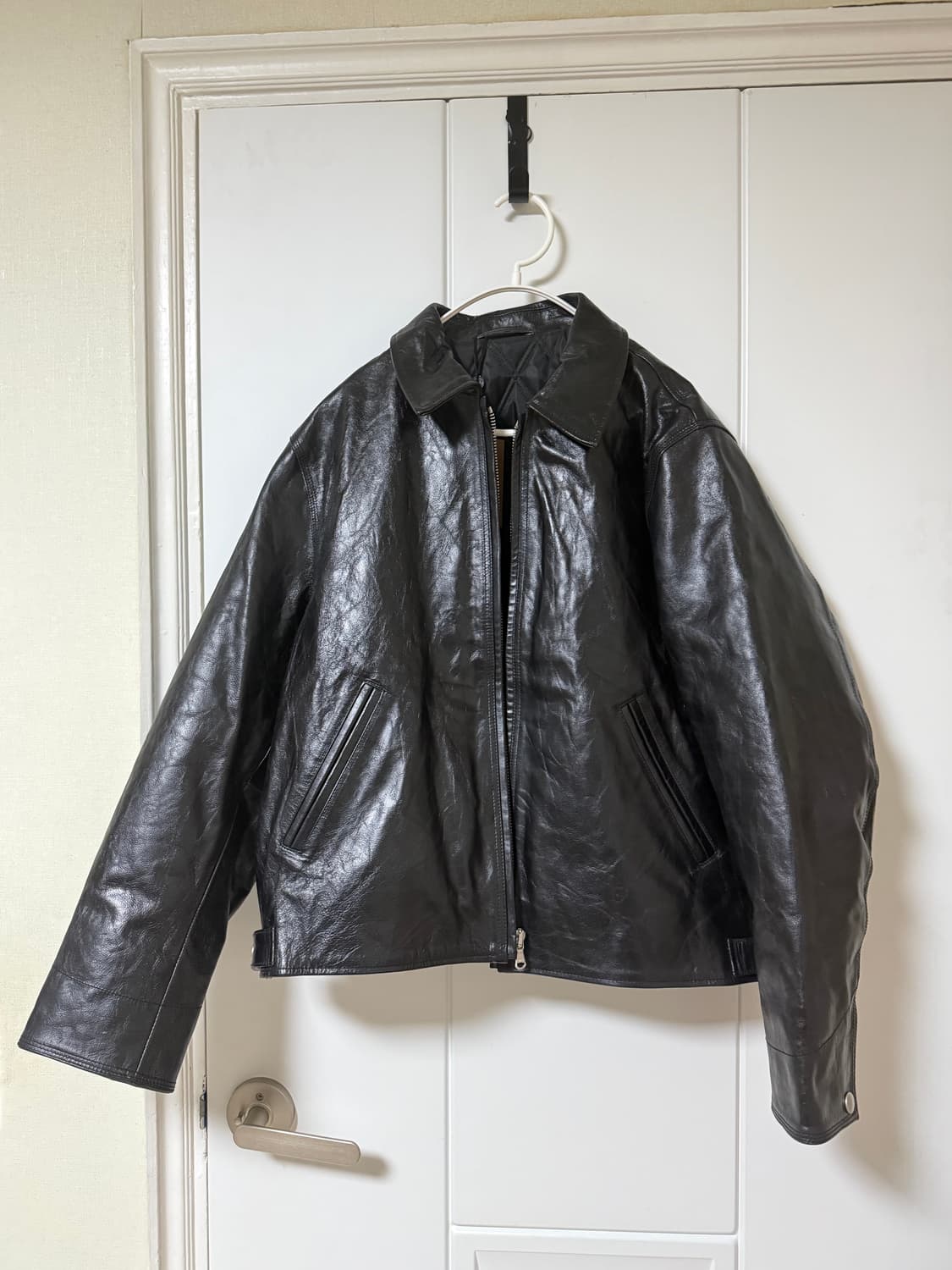 stussy garage leather jacket(m) 상품이미지1