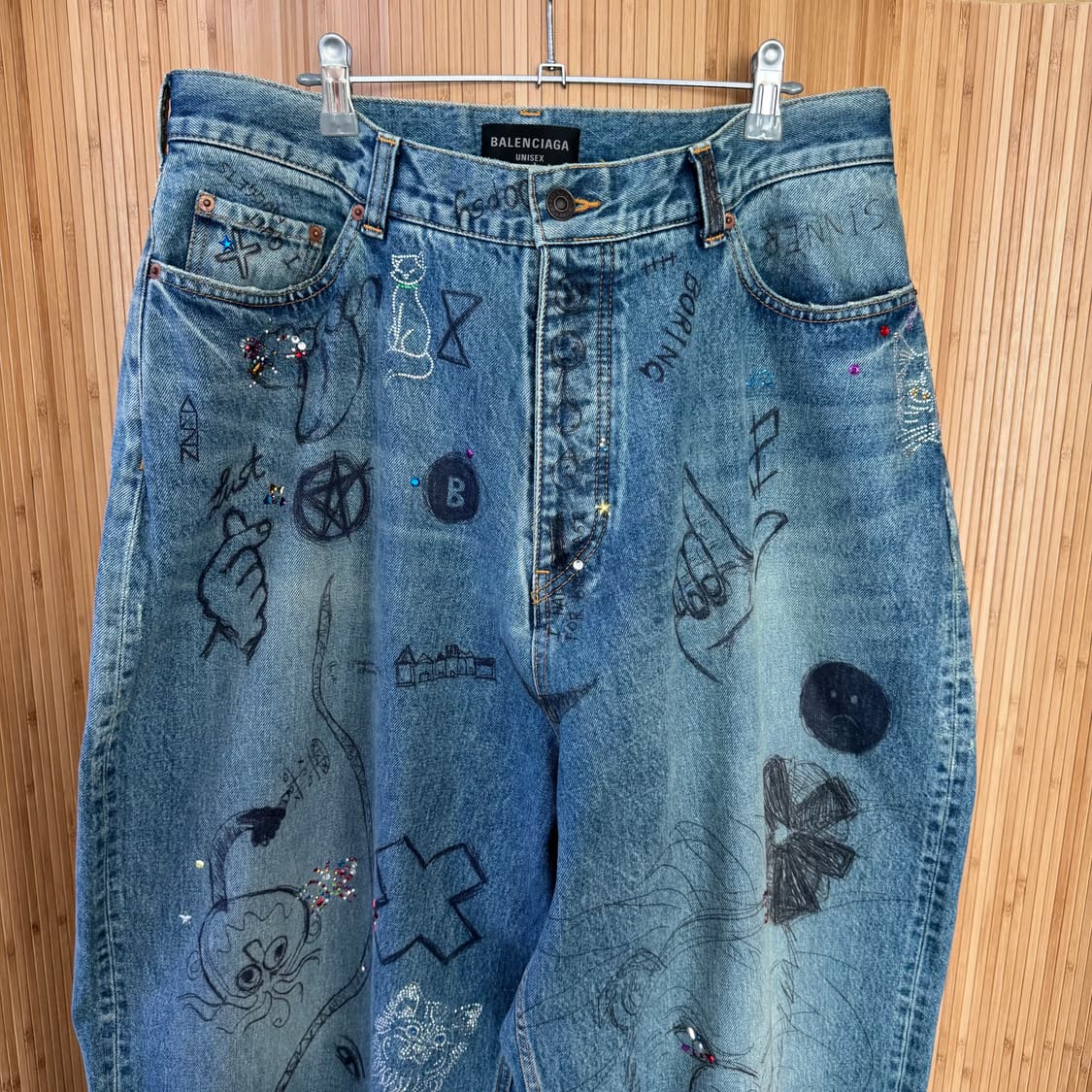 발렌시아가 라인스톤 배기팬츠 상품이미지2